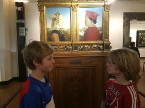 Our kids love posing like the art; another way to engage them in a museum.