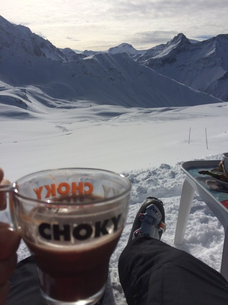 PapaHatch in his happy place (at La Crèche in Les Arcs 2000)