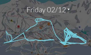 This was 2.5 hours of skiing.