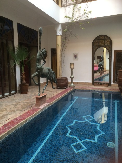 Lovely courtyard in the riad with its plunge pool