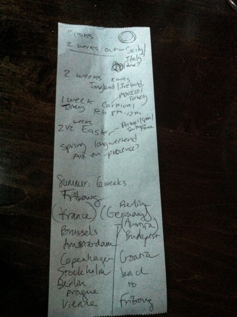 Planning way back in 2014 for our European travels. Have scaled most back a bit but still ambitious!