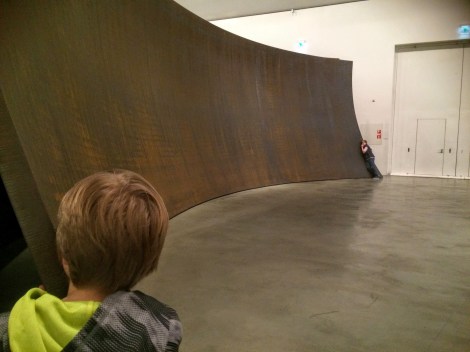 Interactive art is the BEST for engaging kids. Thanks, Richard Serra!