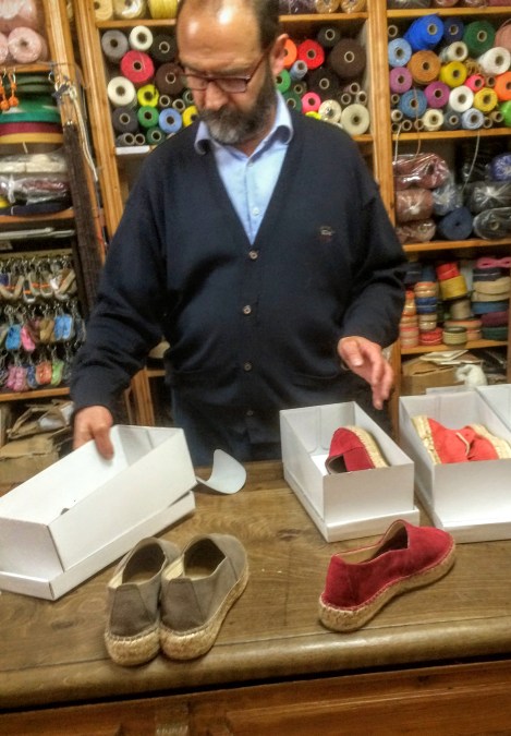 Espadrilles! Shopping at the famous Casa Hernanz.