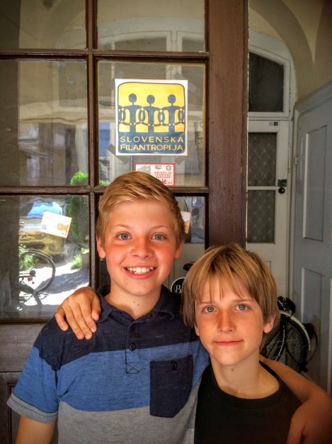 Dropping off donations at this great organization that helps refugees.